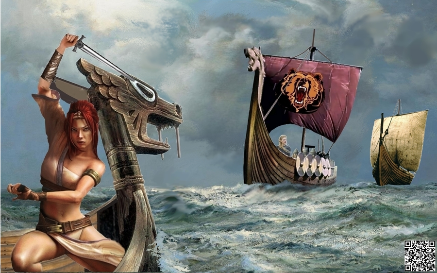 segelschiff-sturm-viking-woman